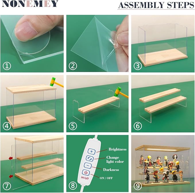 NONEMEY Clear Acrylic Display Case Stand - Image 6