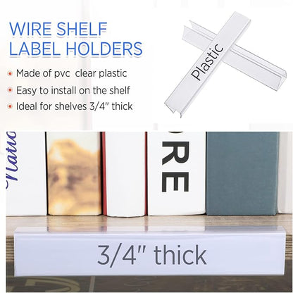 Teling 100 Pieces Shelf Label Holder - Image 4