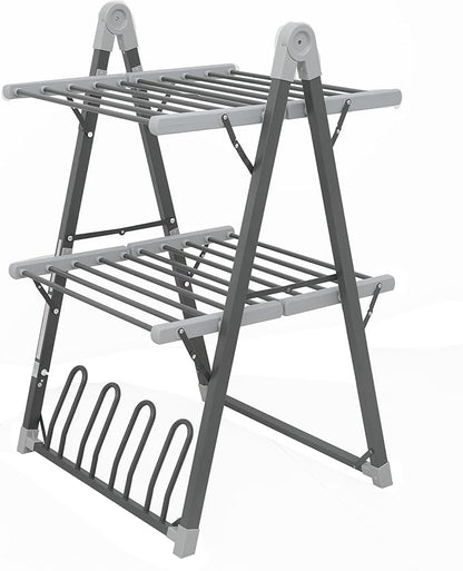 Electric Heated Clothes Drying Rack, Foldable Heated Garment Dryer by SHARNDY