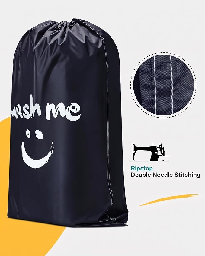 HOMEST 2 Pack XL Laundry Bags 28" x 40", Extra Large Dirty Clothes Organizer - Image 3