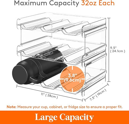 Lifewit 3 Tier Stackable Water Bottle Organizer - Image 5