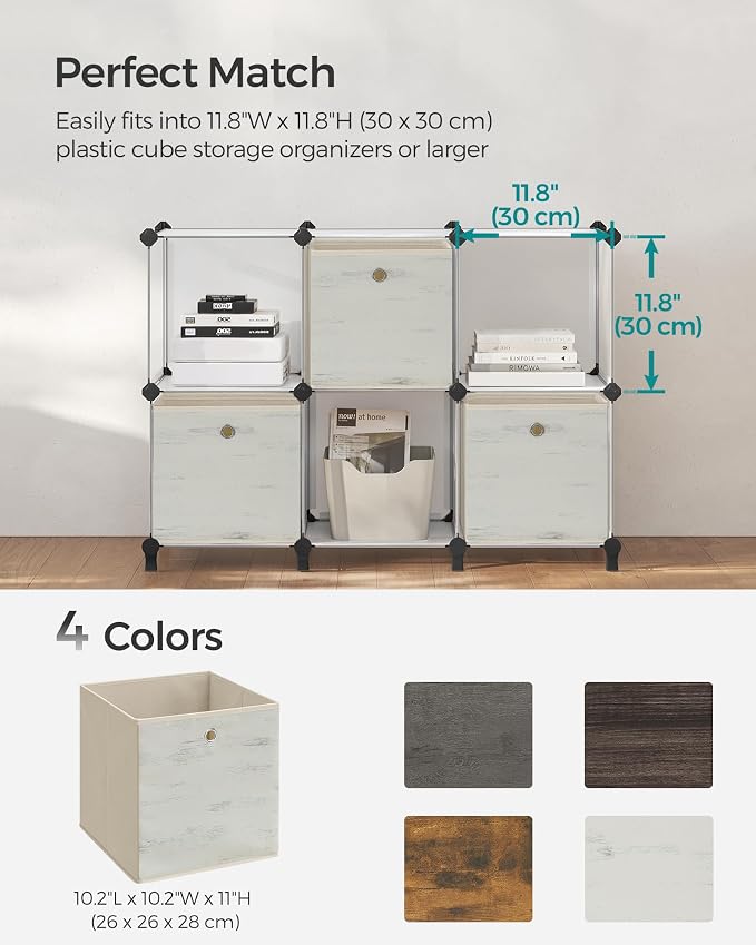 SONGMICS Storage Cubes, Foldable Oxford Fabric and Non-Woven Fabric Storage - Image 6