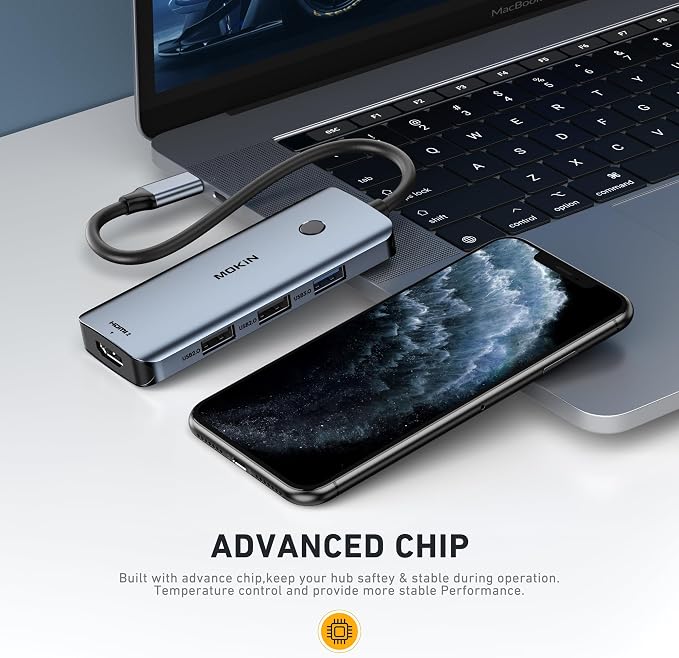 Docking Station USB C to Dual HDMI Adapter, MOKiN USB C Hub Dual HDMI Monitors - Image 5