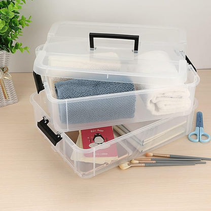 JUXYES 2-Tiers Stack Carry Storage Box - Image 8