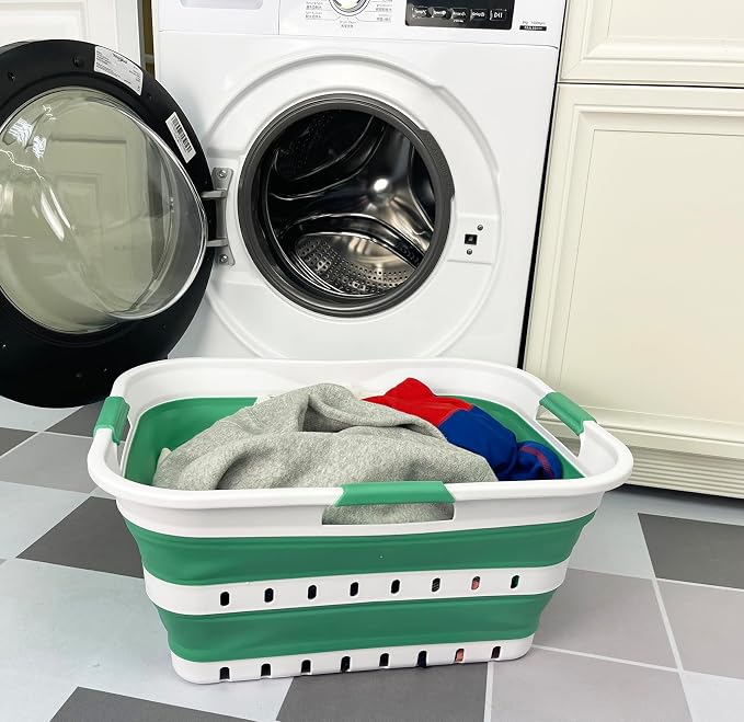 SAMMART 42L Collapsible Plastic Laundry Basket - Image 2