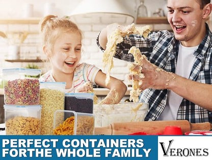 VERONES Large Tall Airtight Food Storage Containers, 10 PACK Plastic Airtight - Image 7