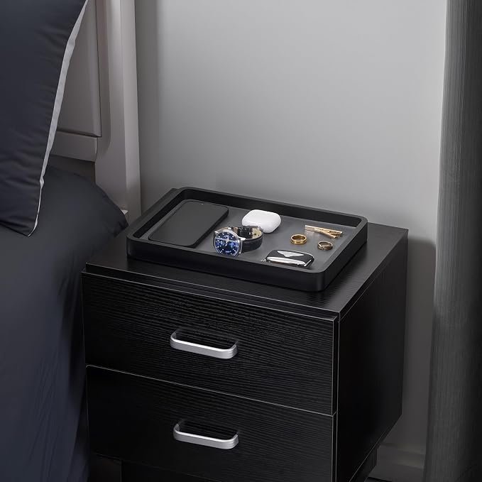ProCase Wood Valet Tray for Men, Key Tray, Desk & Nightstand -Black | Wood - Image 7