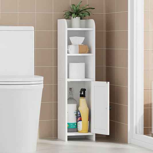 Homhedy Small Bathroom Storage Cabinet, Narrow Toilet Paper Cabinet | Corner by Homhedy