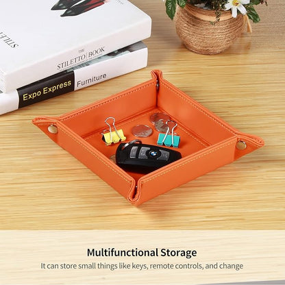 YAPISHI Key Dish Bowl for Men, Entryway Catchall Holder Bedside Table Valet - Image 2