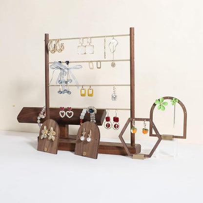 GemeShou Walnut earrings display stand - Image 5