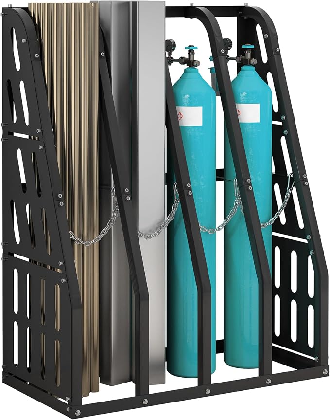 Vertical Bar Rack 1500 LB Capacity, 4 Bays Storage Rack 47" W x 24" D x 60" H by Hymula