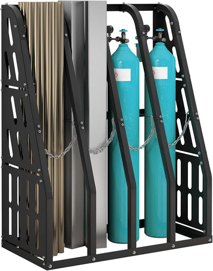 Vertical Bar Rack 1500 LB Capacity, 4 Bays Storage Rack 47" W x 24" D x 60" H by Hymula