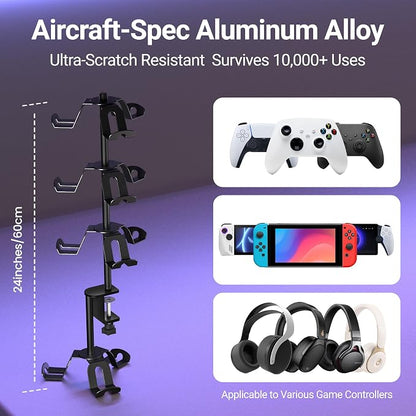 Aluminum Alloy Controller Holder 4 Layers Headphone Stand, Headset Holder & - Image 3