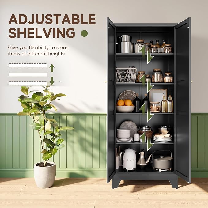 Letaya 75" H Metal Storage Cabinet - Image 7