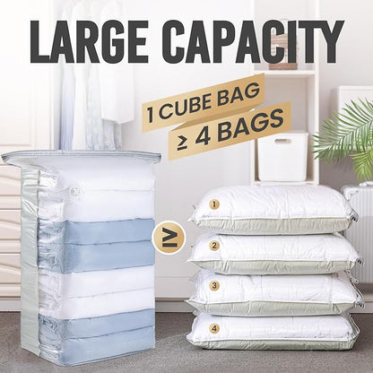 TAILI 6 Pack Vacuum Storage Bags, Jumbo Cube, Extra Large Vacuum Seal Bags - Image 3