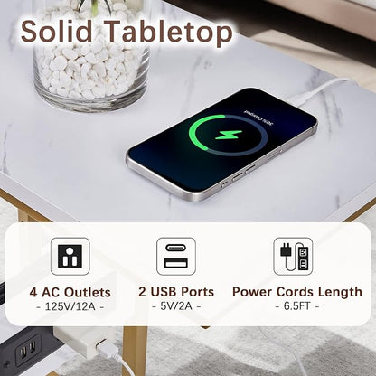 VECELO C Shaped End Side Table - Image 4