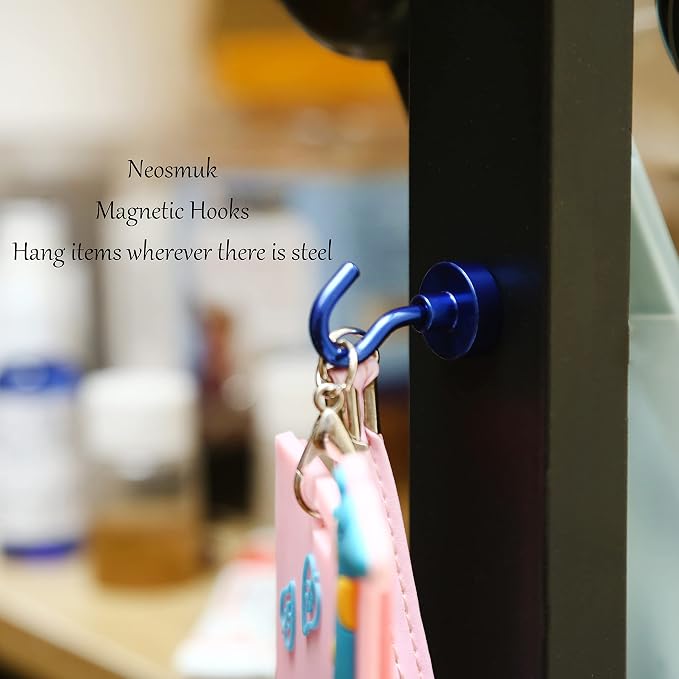 Neosmuk Magnetic Hooks, Heavy Duty 30lb+ Strong Magnet Hook - Image 2