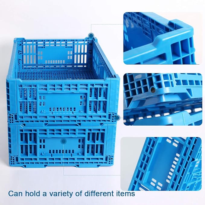 Collapsible Storage Bin Containe，43 Liter Transfer box, crate Transit storage - Image 6