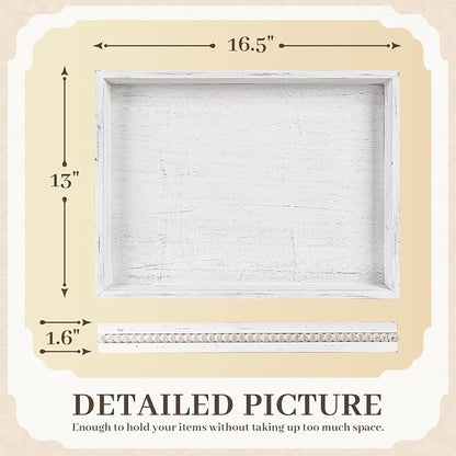 Wooden Decorative Tray, Rectangular Serving Tray - Image 2