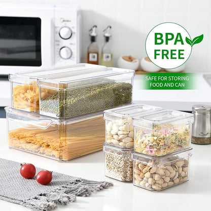 10-Pack Clear Fridge Organizer Bins - Image 9