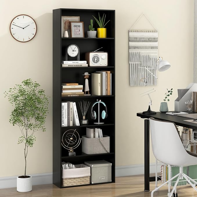 Giantex 6-Tier Bookcases Set of 2, Freestanding Storage Organizer w/Open Shelves - Image 8
