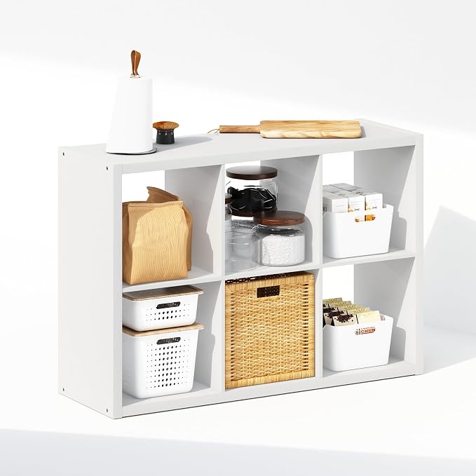 Furinno Cubic Extra Thick 6-Cube Closet Organizers and Storage, Open Shelf - Image 5