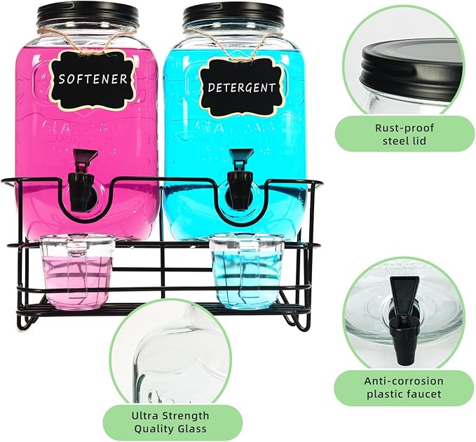 Roetell 2 Sets 1 Gallon Laundry Detergent Dispenser - Image 4