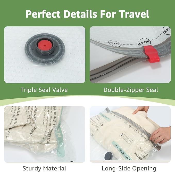 9+3 Packs Vacuum Bags for Travel - Image 5