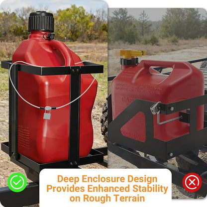 Gas Can Holder for Trailer, Heavy Duty Tall Fuel Can Rack - Image 7