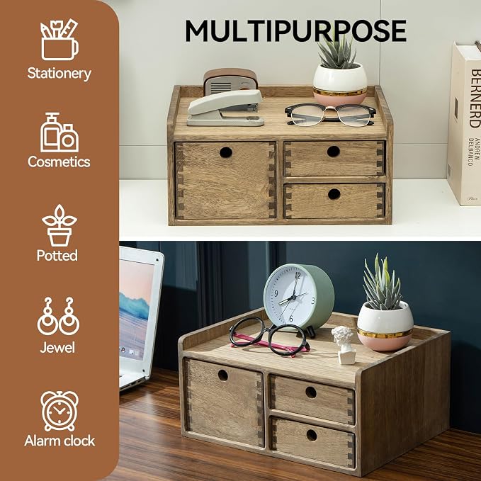KIRIGEN Desk Organizer with 3 Drawers - Image 5