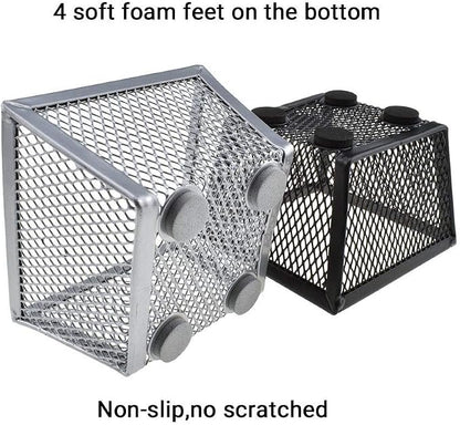HAHIYO Stackable Paper Clip Mesh Holder Cup 2.2" Height 4 Pack Sturdy Paperclip - Image 5
