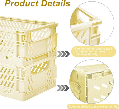 6 Pack Mini Foldable Small Plastic Baskets - Image 3