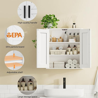 Homleke Bathroom Wall Cabinet, Medicine Cabinet - Image 4