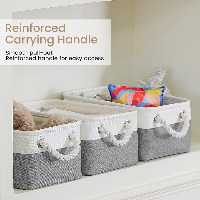 11.8x7.9x5.2 Inch Fabric Small Storage Bins - Image 3