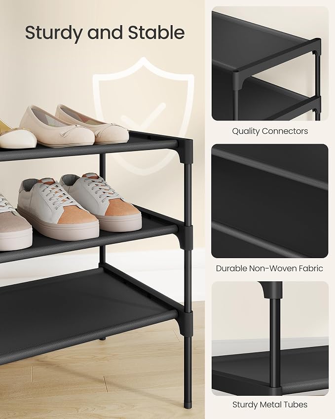 SONGMICS Shoe Rack, Space-Saving, Metal Frame | Space-Saving Shoe Storage - Image 4