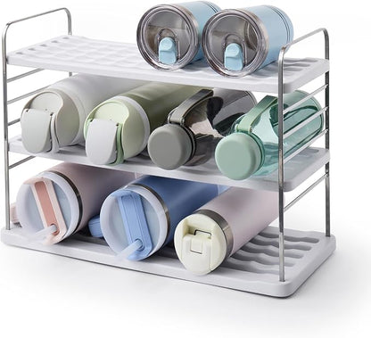 YouCopia UpSpace 12 Water Bottle Organizer, Adjustable Tumbler Cabinet Rack by YouCopia