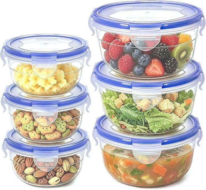 KIGI Leak-Proof Plastic Bowls, Airtight Lid, BPA Free, Meal Prep & Lunch by KIGI