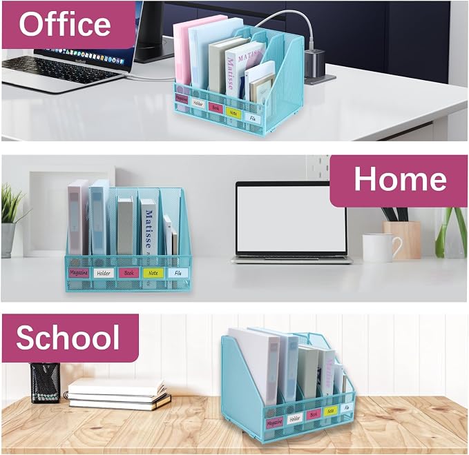 Desk Organizers, Metal Magazine File Holder - Image 7