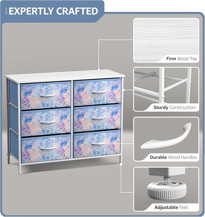 Sorbus Kids Dresser with 6 Drawers - Image 4