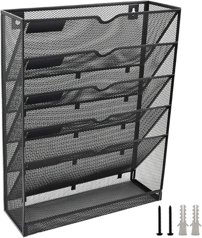 EASEPRES Desk File Organizer Mesh 6-Tier, Hanging Wall Mount Document - Image 7