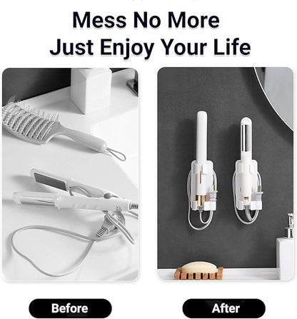 Wall Mounted Curling Iron and Hot Tool Organizer: Hair Dryer, and Straightener - Image 4