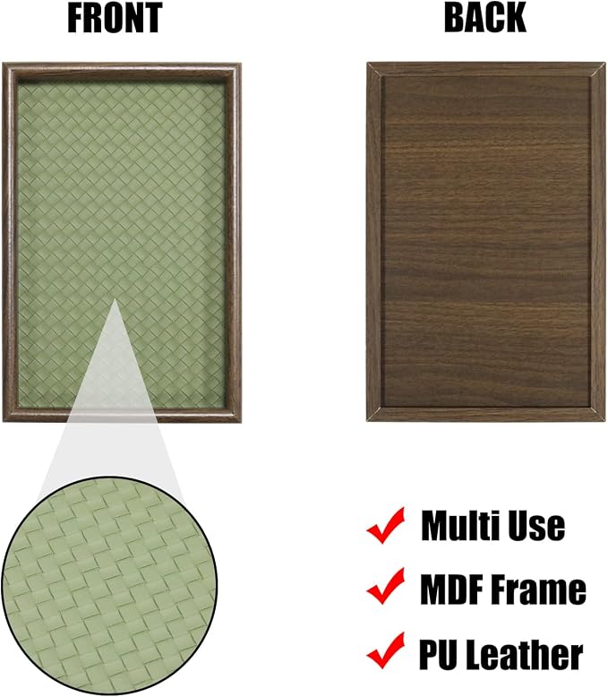 Wooden Valet Tray with Leather Base, EDC Catch All Tray Nightstand Entryway - Image 4