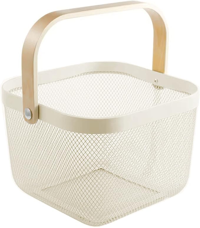 AJIODA Metal Mesh Steel Basket, Storage Organizer Basket Multi-functional by AJIODA