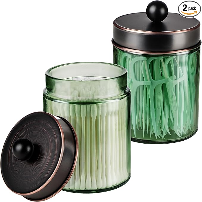 Amolliar Sage Green Apothecary Glass Jar by Amolliar