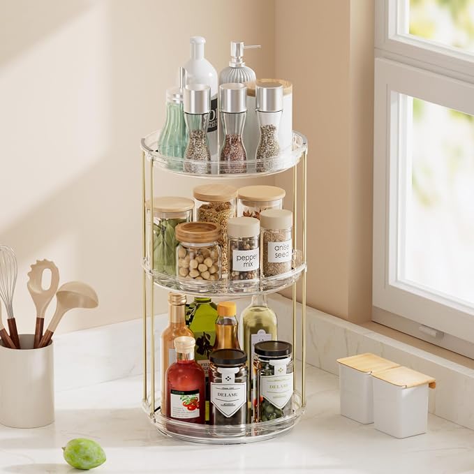 Delamu 3 Tier Rotating Makeup Organizer - Image 8