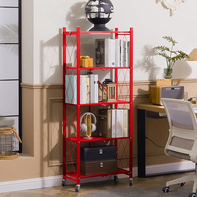 DEANIC 5-Shelf Folding Bookcase - Image 2
