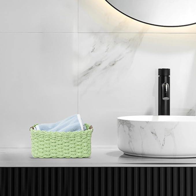 Small baskets for Organizing, Cute woven Storage basket - Image 3