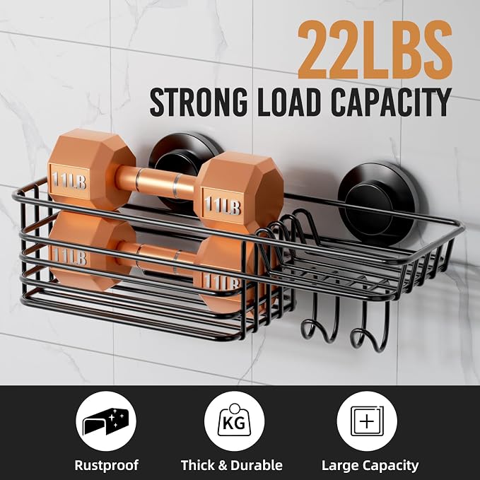 LEVERLOC Shower Caddy Suction Cup, Suction Caddy - Image 3