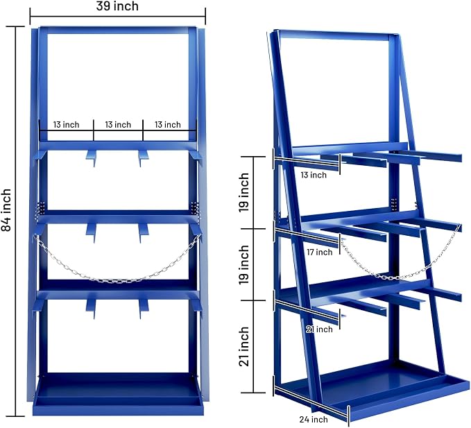 Vertical Bar Rack, 3000 LB Capacity, Steel Bays Long Parts Storage Rack - Image 2