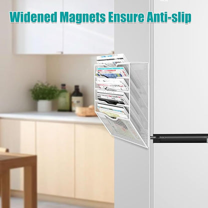 5-Tier Magnetic File Organizer, No Drilling Installation, Magazine Rack - Image 9